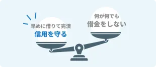 早めに借りて完済信用を守る 何が何でも借金をしない