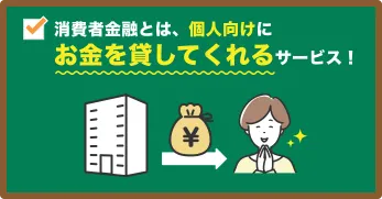 消費者金融とは、個人向けに お金を貸してくれるサービス!